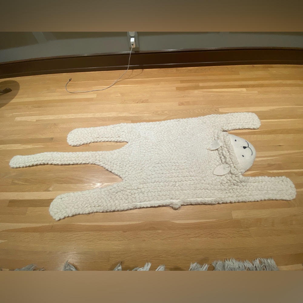 Anthropologie Sheep Nursery Rug